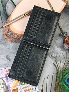 YD Зажим для денег "001-168-24A" б/н (нат. кожа) 