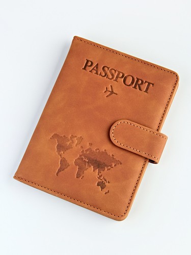 YO Обложка на паспорт c кнопкой "Travel 101" (эко-кожа) 