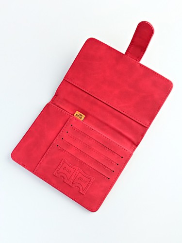 YO Обложка на паспорт c кнопкой "Travel 101" (эко-кожа) 